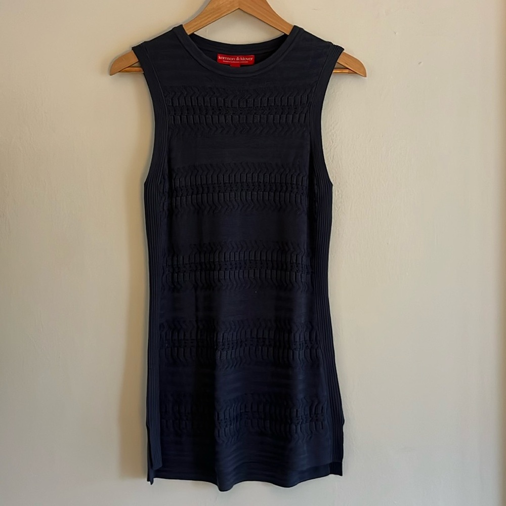 Krimson Klover sleeveless sweater tunic shift dress size small womens NWT Blue